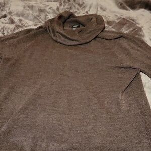 Carole Little Brown Turtleneck Sweater
